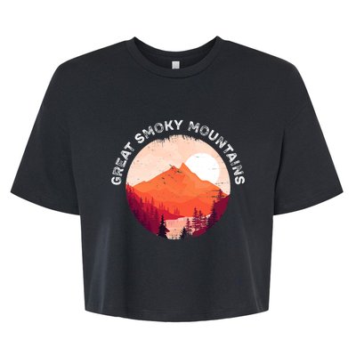 Great Smoky Mountains Hiking Souvenir Bella+Canvas Jersey Crop Tee