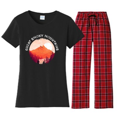 Great Smoky Mountains Hiking Souvenir Women's Flannel Pajama Set