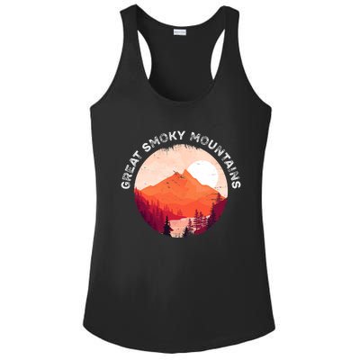 Great Smoky Mountains Hiking Souvenir Ladies PosiCharge Competitor Racerback Tank