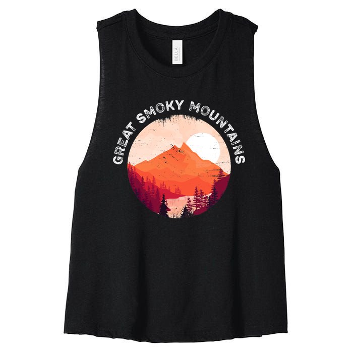 Great Smoky Mountains Hiking Souvenir Women's Racerback Cropped Tank