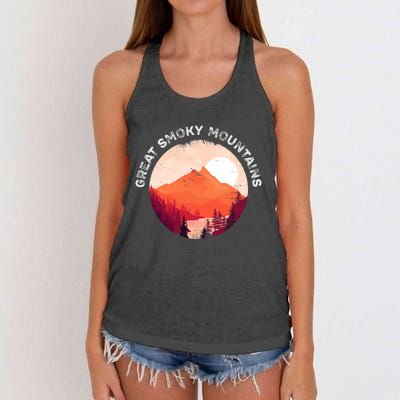 Great Smoky Mountains Hiking Souvenir Women's Knotted Racerback Tank