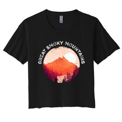 Great Smoky Mountains Hiking Souvenir Women's Crop Top Tee