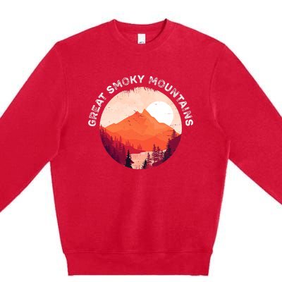 Great Smoky Mountains Hiking Souvenir Premium Crewneck Sweatshirt