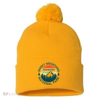 Great Smoky Mountains National Park Tennessee Nature Hiking Pom Pom 12in Knit Beanie