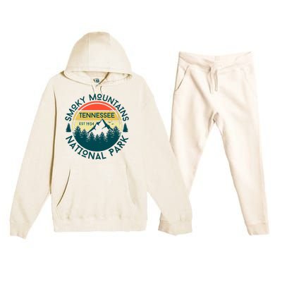 Great Smoky Mountains National Park Tennessee Nature Hiking Premium Hooded Sweatsuit Set