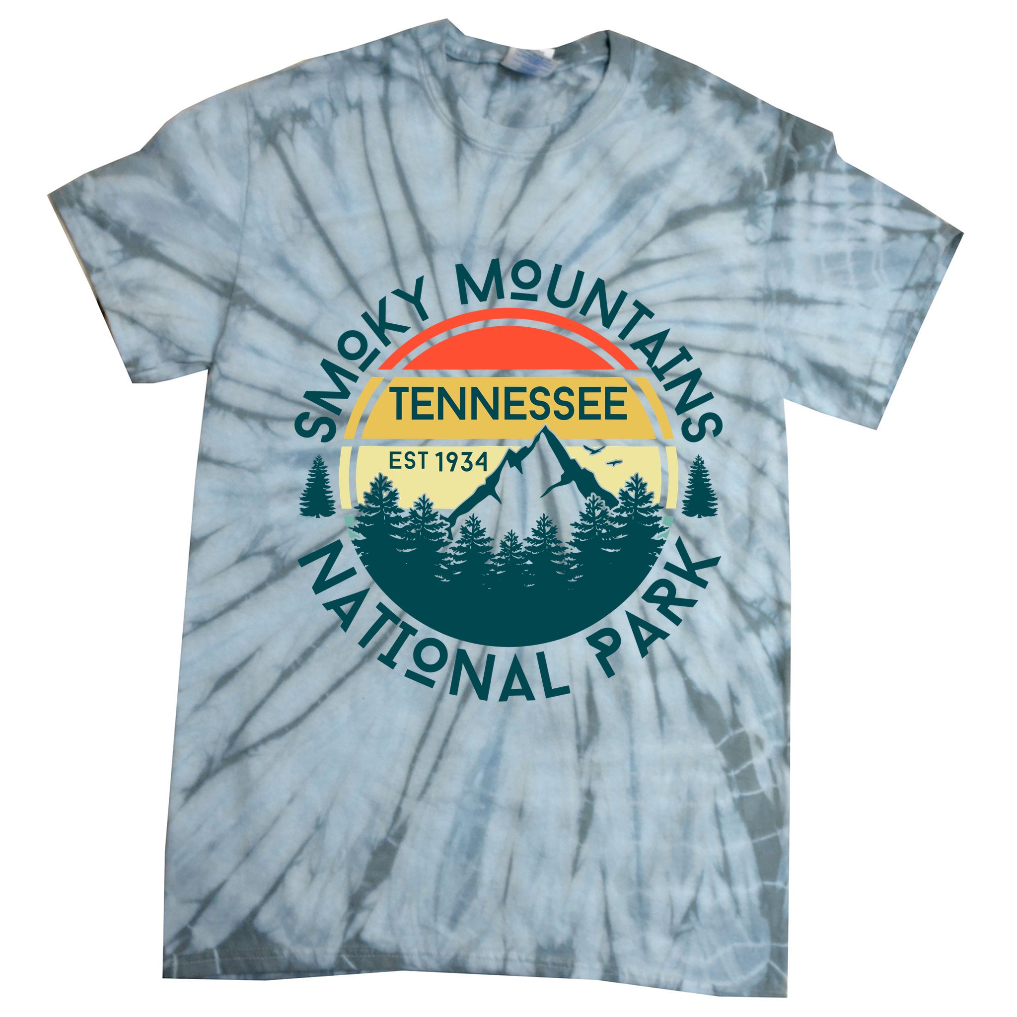 Great Smoky Mountains National Park Tennessee Nature Hiking Tie-Dye T-Shirt