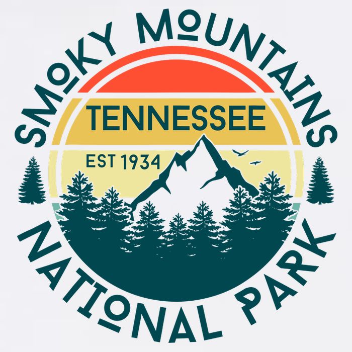 Great Smoky Mountains National Park Tennessee Nature Hiking Button