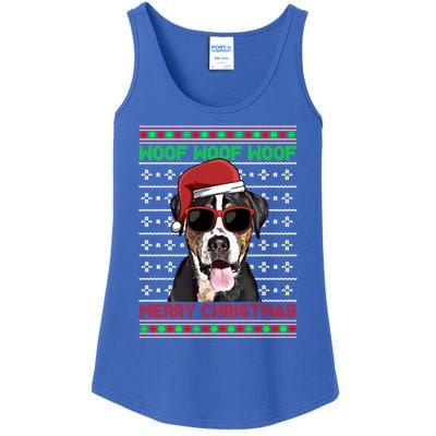 Greater Swiss Mountain Dog Woof Merry Christmas Cool Gift Ladies Essential Tank