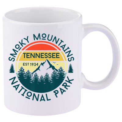 Great Smoky Mountains National Park Tennessee Outdoors 11oz C Handle Ceramic Mug