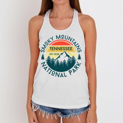 Great Smoky Mountains National Park Tennessee Outdoors Women's Knotted Racerback Tank