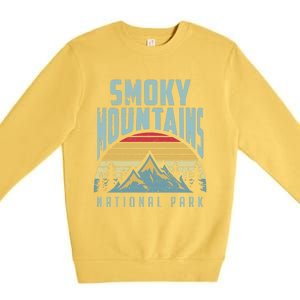 Great Smoky Mountains National Park Tennessee Retro Gift Premium Crewneck Sweatshirt