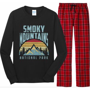 Great Smoky Mountains National Park Tennessee Retro Gift Long Sleeve Pajama Set