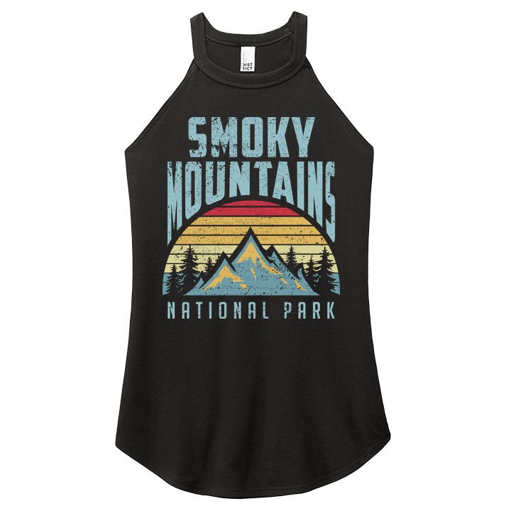 Great Smoky Mountains National Park Tennessee Retro Gift Women's Perfect Tri Rocker Tank