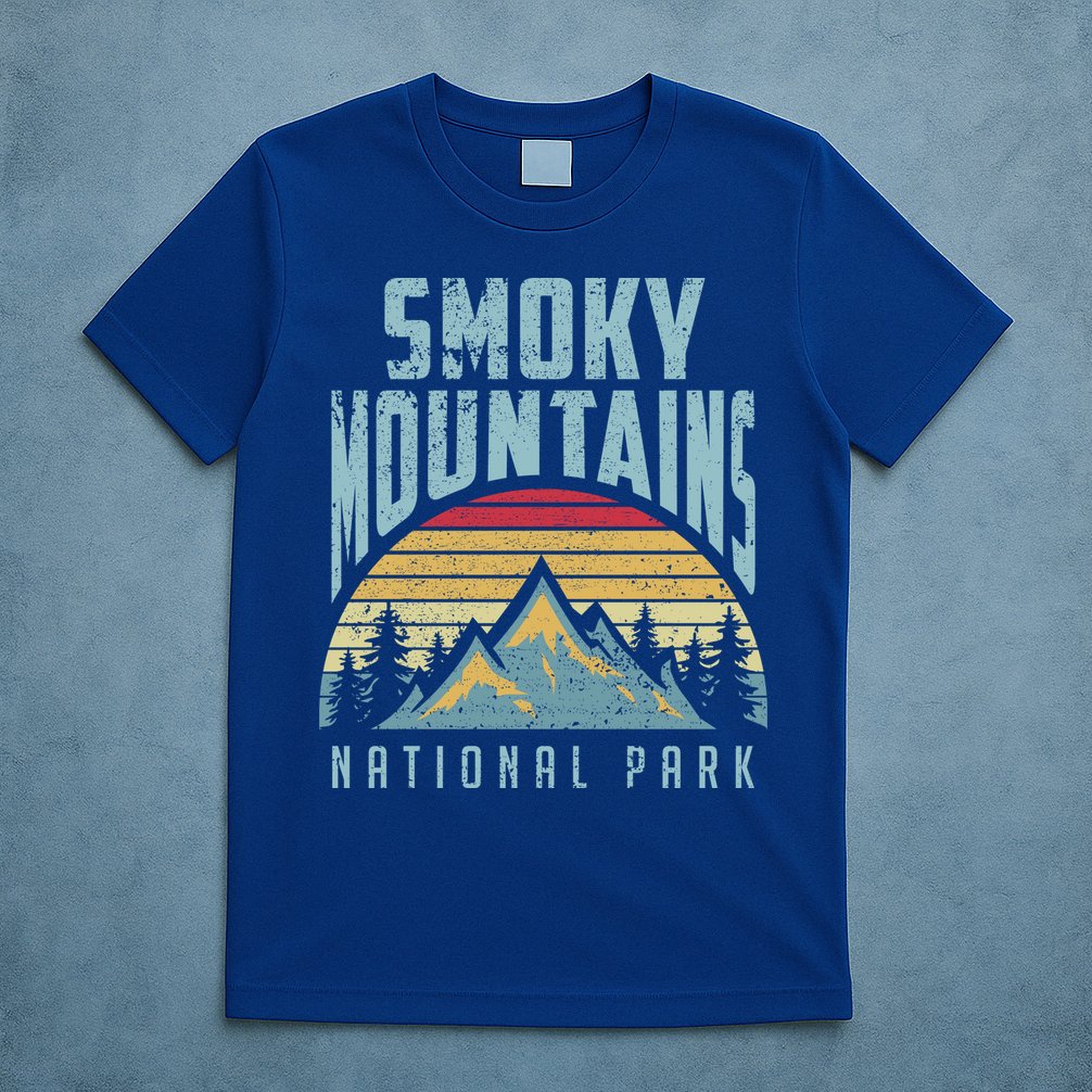 Great Smoky Mountains National Park Tennessee Retro Gift T-Shirt