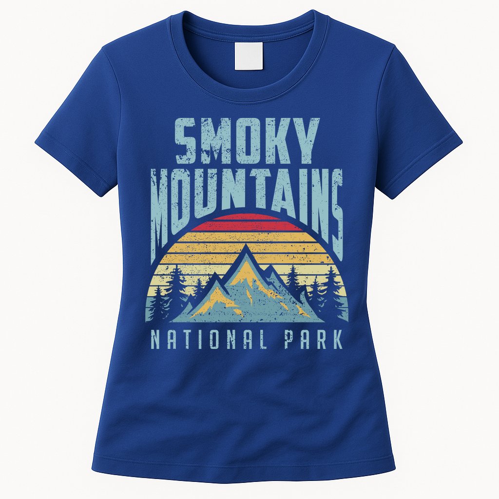 Great Smoky Mountains National Park Tennessee Retro Gift Womens T-Shirt