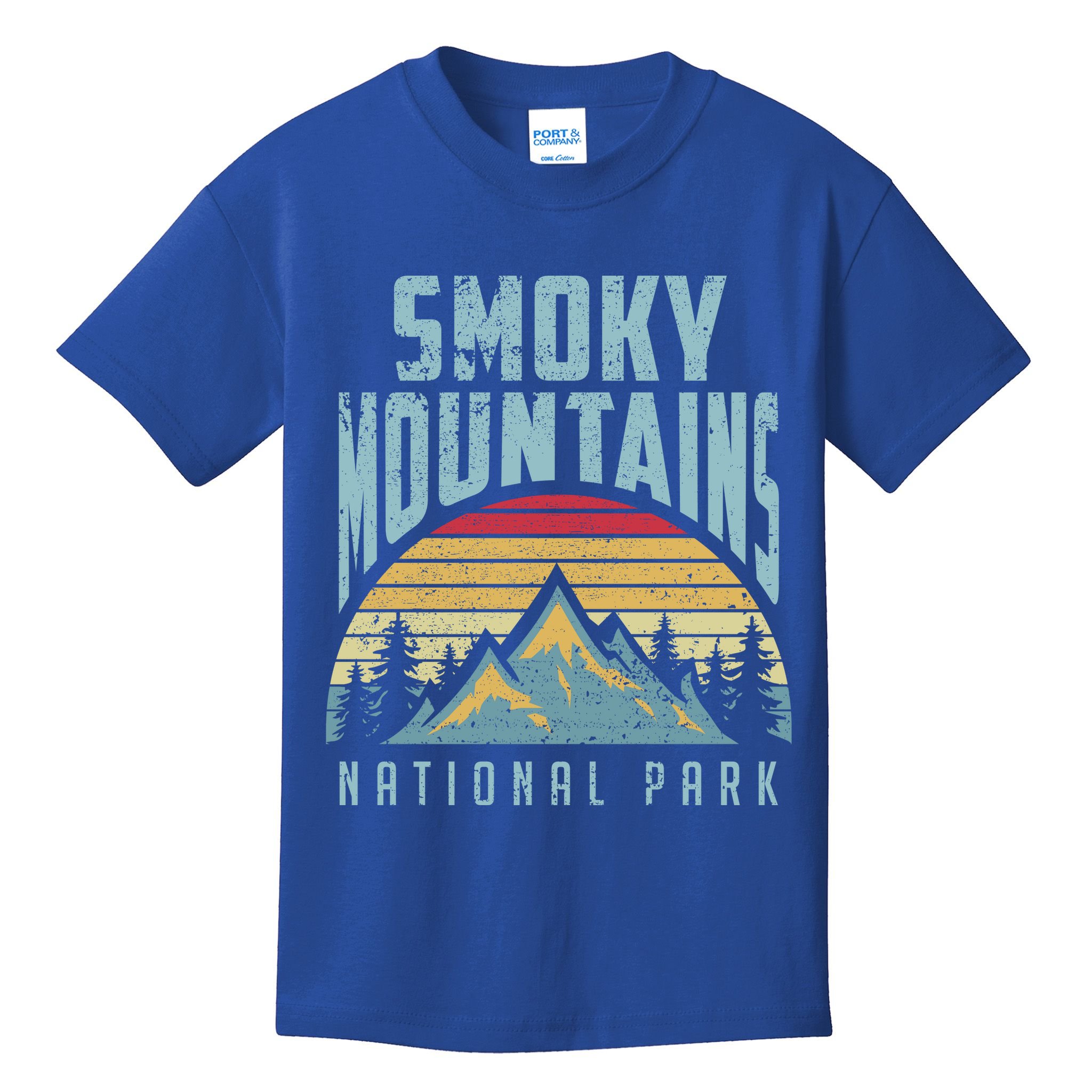 Great Smoky Mountains National Park Tennessee Retro Gift Kids T-Shirt