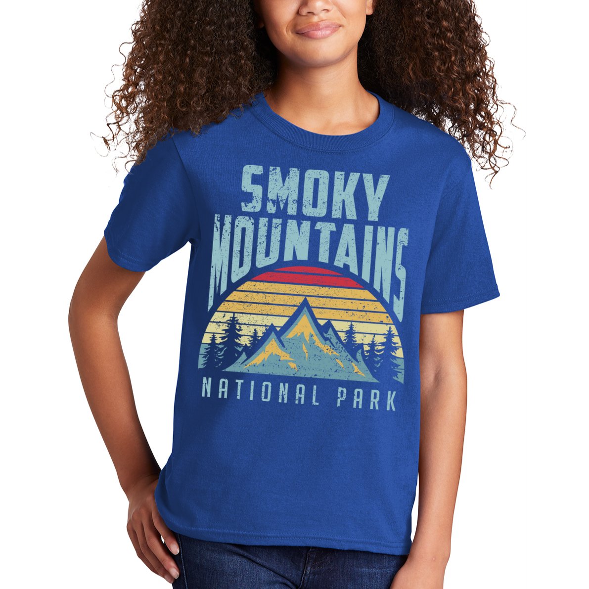 Great Smoky Mountains National Park Tennessee Retro Gift Kids T-Shirt