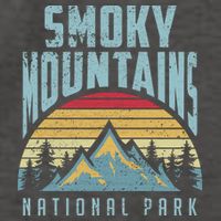 Great Smoky Mountains National Park Tennessee Retro Gift Vector Backpack