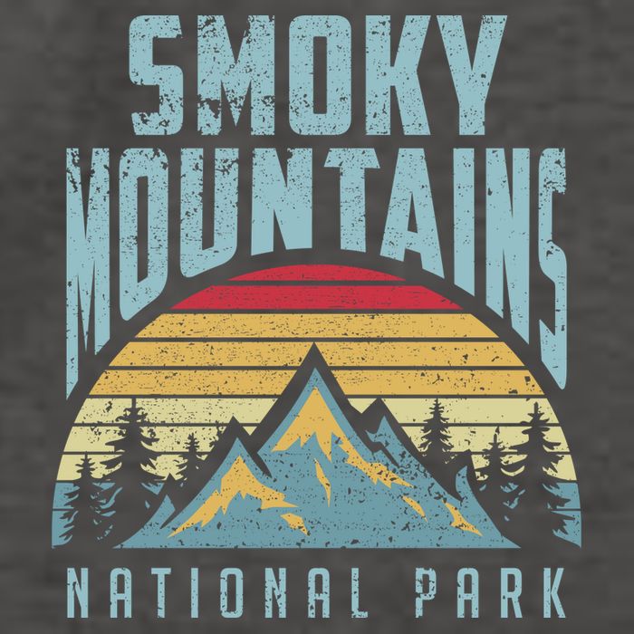 Great Smoky Mountains National Park Tennessee Retro Gift Vector Backpack