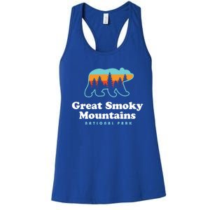 Great Smoky Mountains Gift Meaningful Gift Bear Great Smoky Mountains Cute Gift Women's Racerback Tank