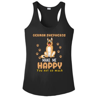 German Shepherd Make Me Happy You Not So Much Ladies PosiCharge Competitor Racerback Tank