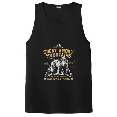 Great Smoky Mountains National Park Bear Vintage Gift PosiCharge Competitor Tank