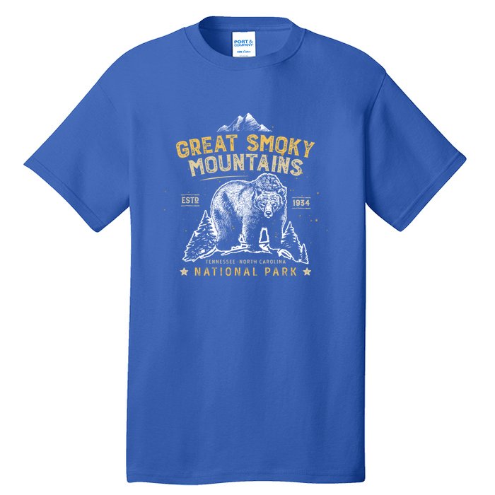 Great Smoky Mountains National Park Bear Vintage Gift Tall T-Shirt