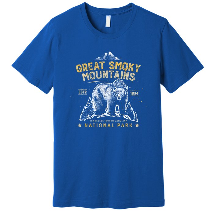 Great Smoky Mountains National Park Bear Vintage Gift Premium T-Shirt