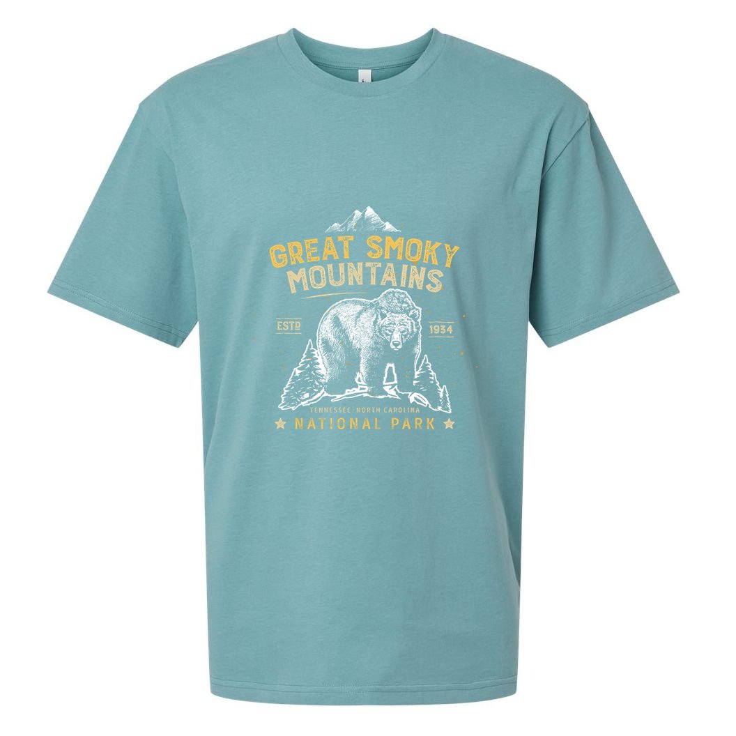 Great Smoky Mountains National Park Bear Vintage Gift Sueded Cloud Jersey T-Shirt