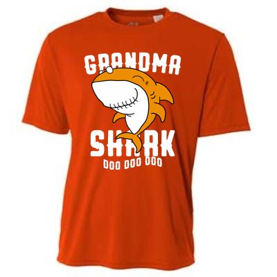 Grandma Shark Mommy Birthday Halloween Christmas Cooling Performance Crew T-Shirt