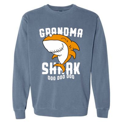 Grandma Shark Mommy Birthday Halloween Christmas Garment-Dyed Sweatshirt