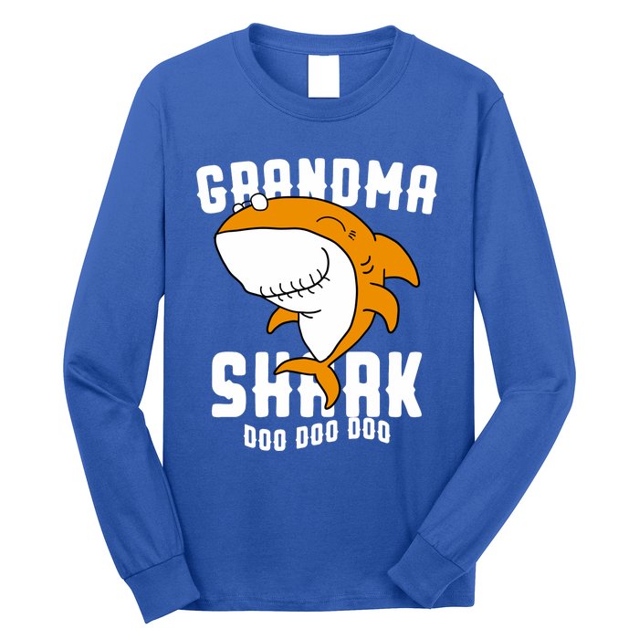 Grandma Shark Mommy Birthday Halloween Christmas Long Sleeve Shirt