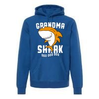 Grandma Shark Mommy Birthday Halloween Christmas Premium Hoodie