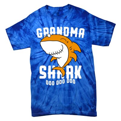 Grandma Shark Mommy Birthday Halloween Christmas Tie-Dye T-Shirt