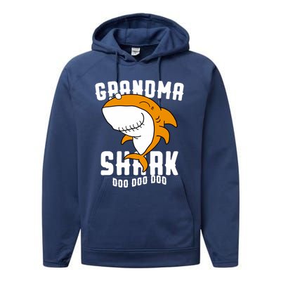 Grandma Shark Mommy Birthday Halloween Christmas Performance Fleece Hoodie