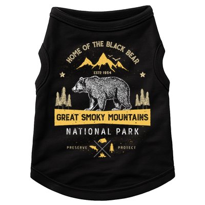 Great Smoky Mountains Cool Gift National Park Bear Vintage Doggie Tank