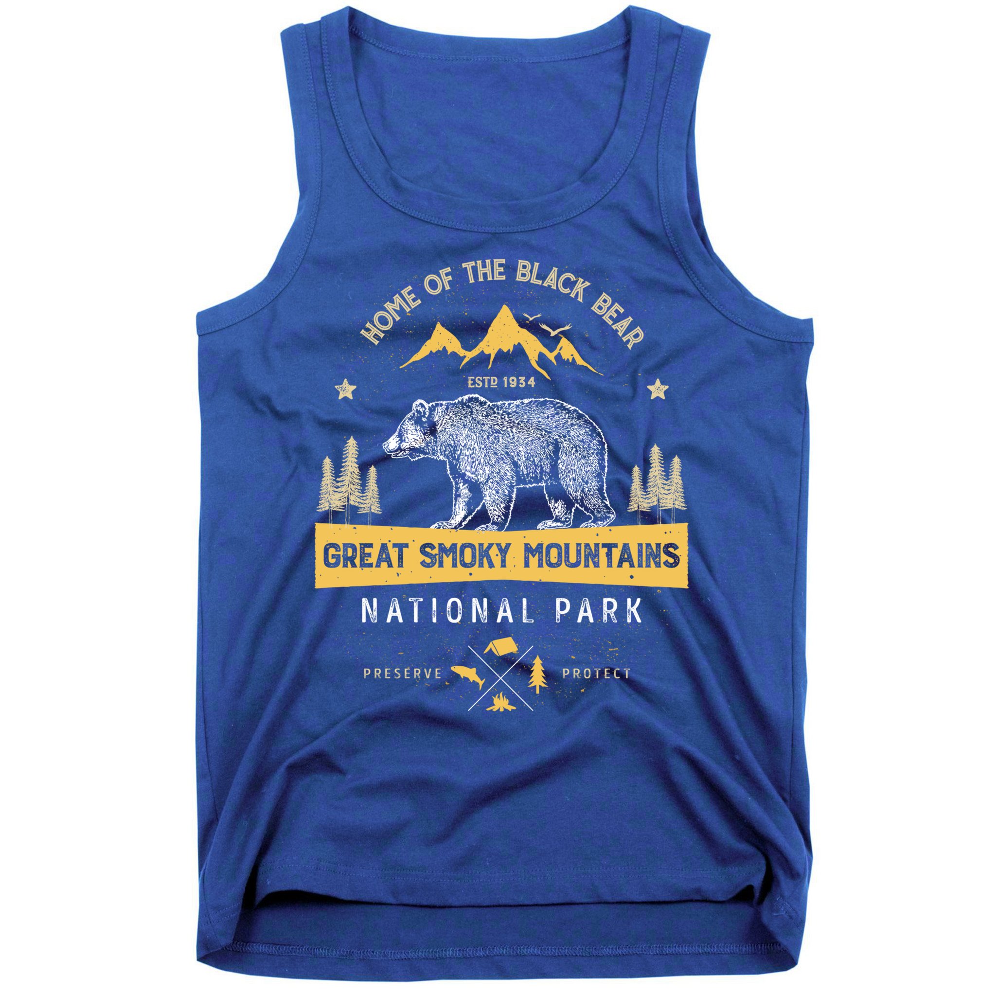 Great Smoky Mountains Cool Gift National Park Bear Vintage Tank Top