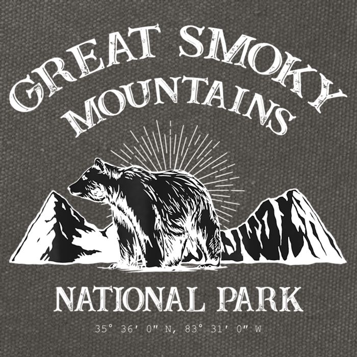 Great Smoky Mountains National Park North Carolina Tennessee Cotton Canvas Backpack