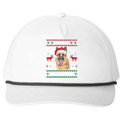 Ger Shepherd Merry Woofmas Cool Gift Christmas Dog Gift Snapback Five-Panel Rope Hat