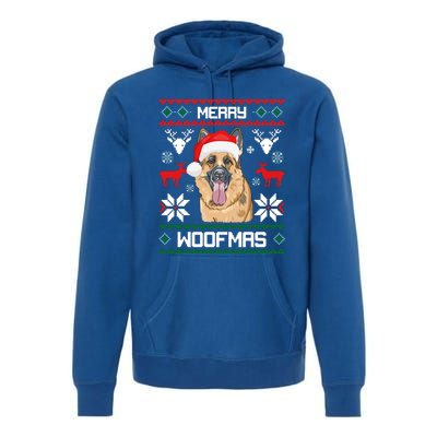 Ger Shepherd Merry Woofmas Cool Gift Christmas Dog Gift Premium Hoodie