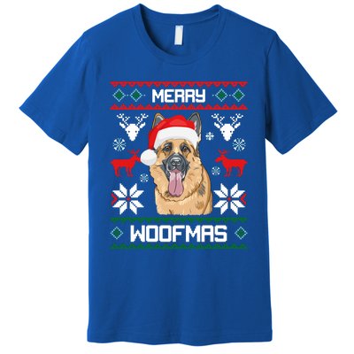 Ger Shepherd Merry Woofmas Cool Gift Christmas Dog Gift Premium T-Shirt