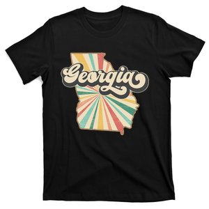 Georgia S.T.A.T.E Map Retro Map Flag T-Shirt