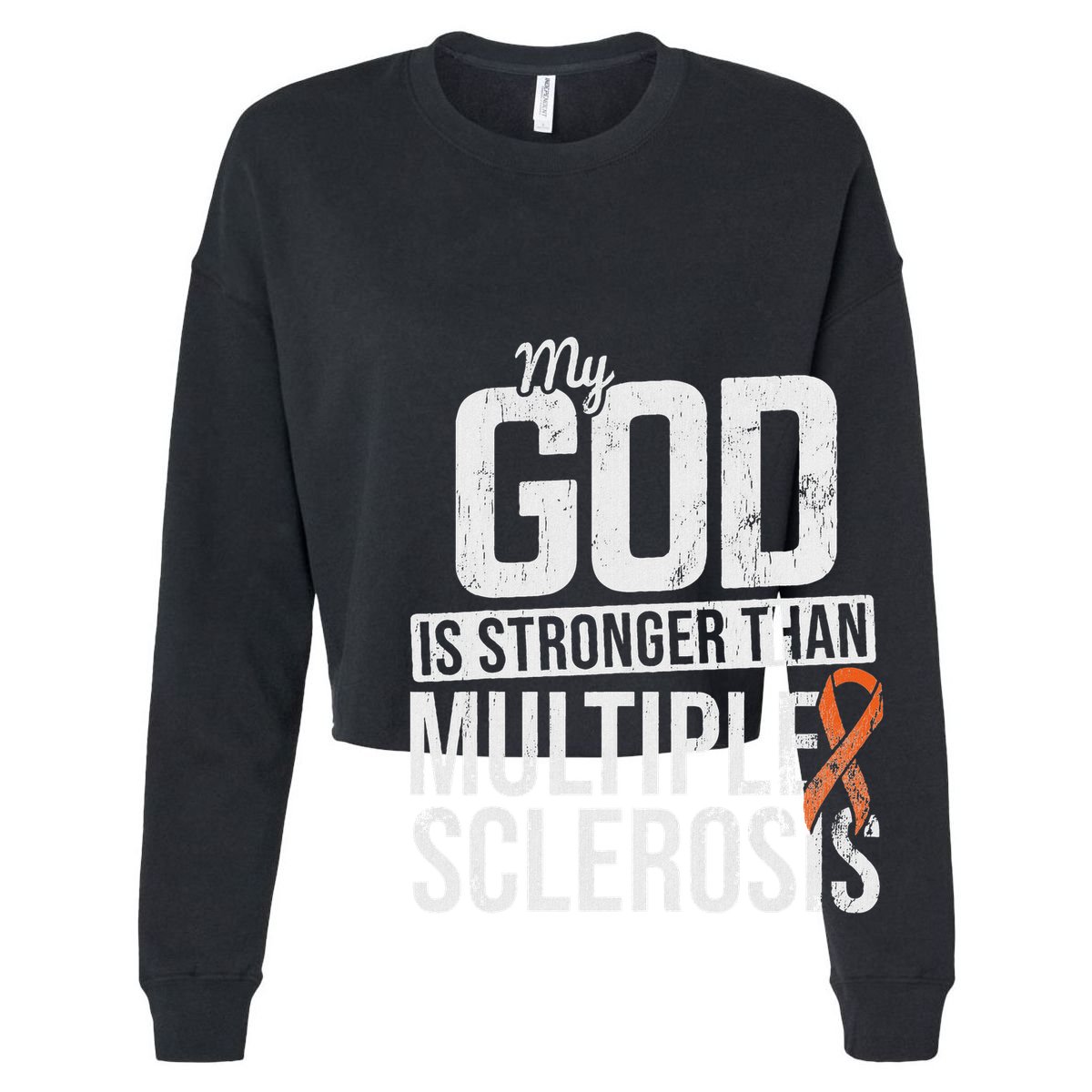 God Stronger Multiple Sclerosis Ms Awareness Orange Ribbon 12oz Stainless Steel Coffee Mug