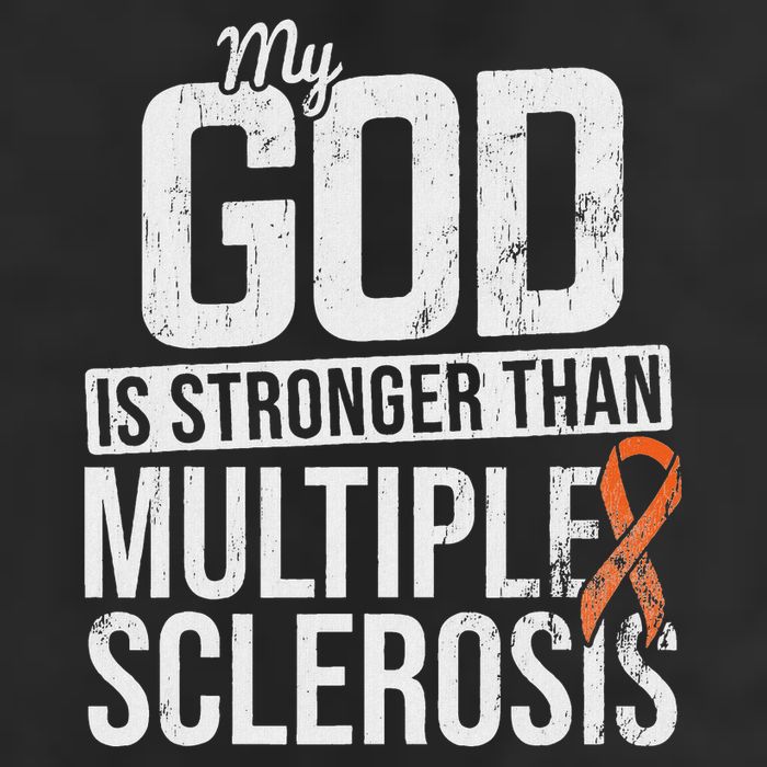 God Stronger Multiple Sclerosis Ms Awareness Orange Ribbon 12oz Stainless Steel Coffee Mug