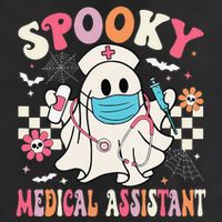 Groovy Spooky Medical Assistant Cute Halloween Med Assistant Cool Comfort Performance Bucket Hat
