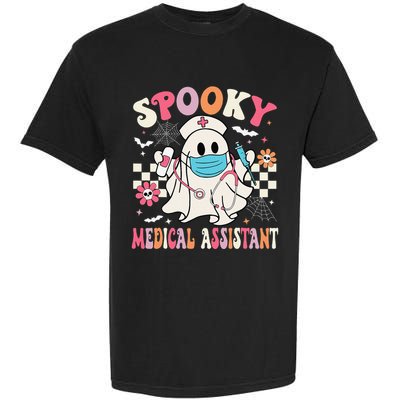 Groovy Spooky Medical Assistant Cute Halloween Med Assistant Garment-Dyed Heavyweight T-Shirt