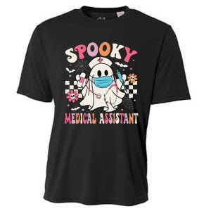 Groovy Spooky Medical Assistant Cute Halloween Med Assistant Cooling Performance Crew T-Shirt