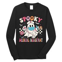 Groovy Spooky Medical Assistant Cute Halloween Med Assistant Long Sleeve Shirt