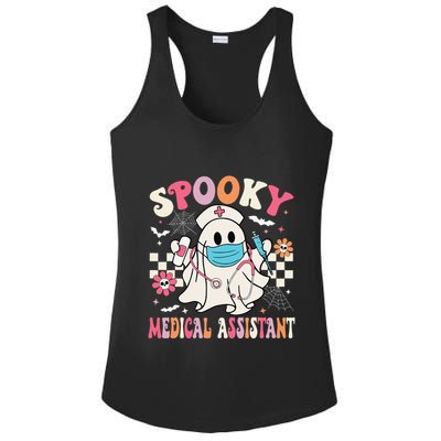 Groovy Spooky Medical Assistant Cute Halloween Med Assistant Ladies PosiCharge Competitor Racerback Tank