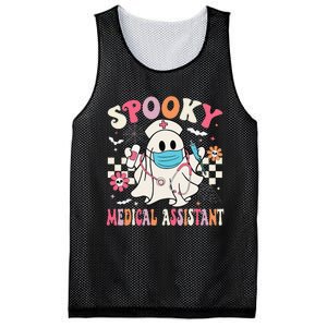 Groovy Spooky Medical Assistant Cute Halloween Med Assistant Mesh Reversible Basketball Jersey Tank